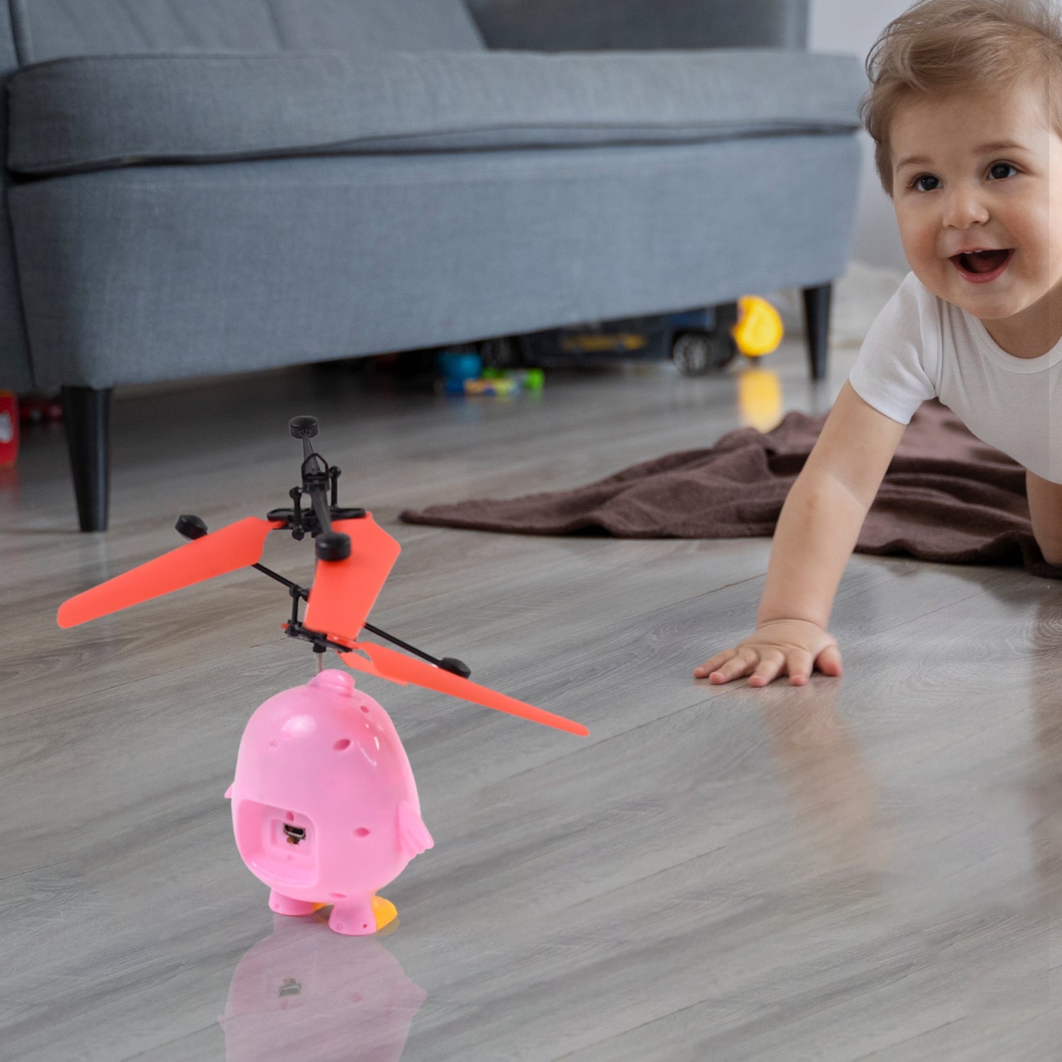 Electroplay Flying Bird RC Toy with LED & Remote Control – Pink Owl Design (1 Set)