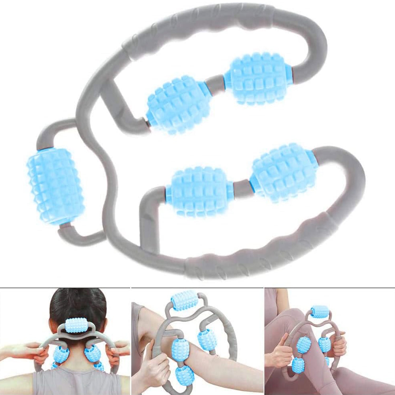 Muscle Massage Roller for Leg Soreness & Relaxation (5 Wheels, 1 Pc)