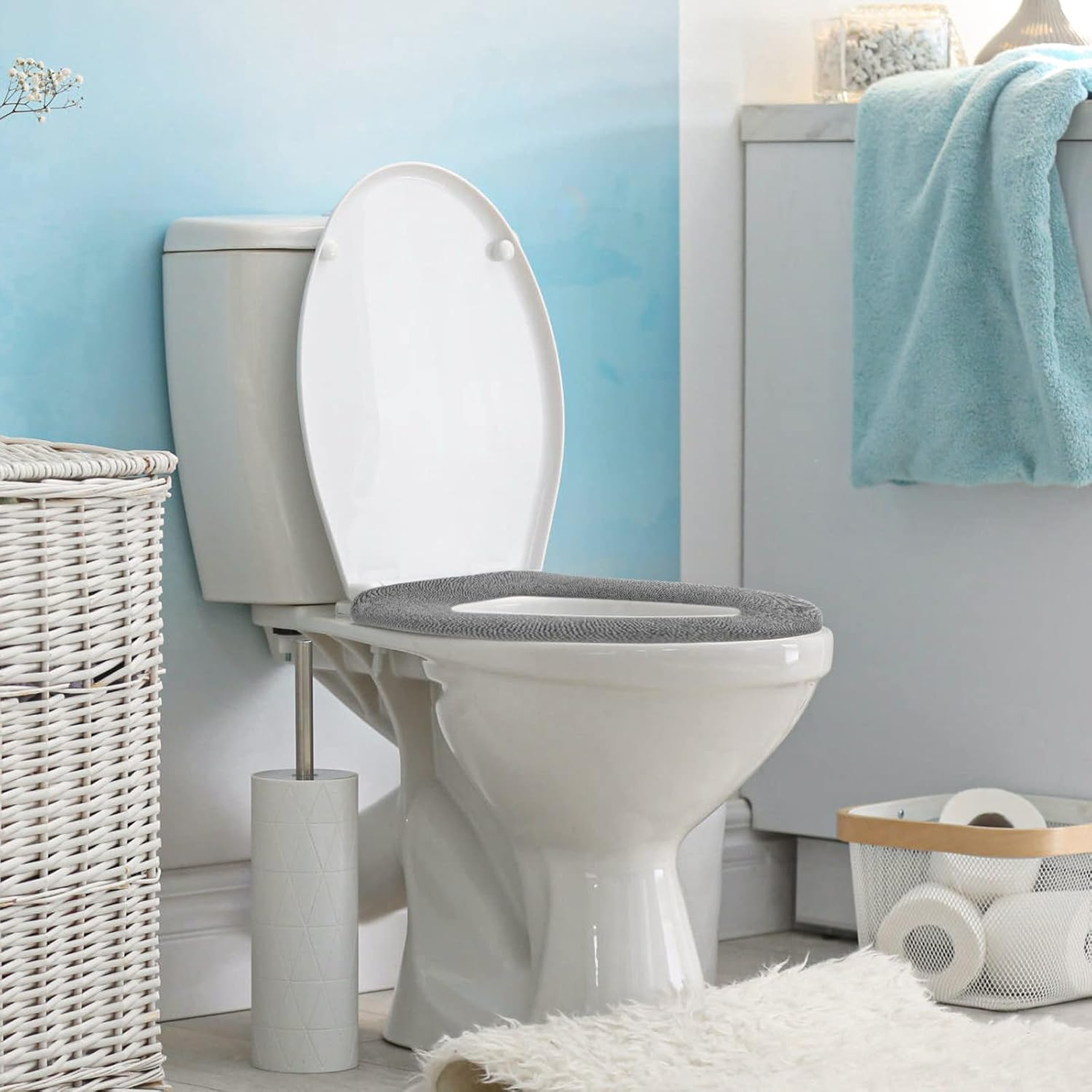 Winter Comfortable Soft Toilet Seat Mat Cover Cushion Plush