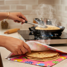 Square Hygienic Roti / Chapati Multi Print Design Cover